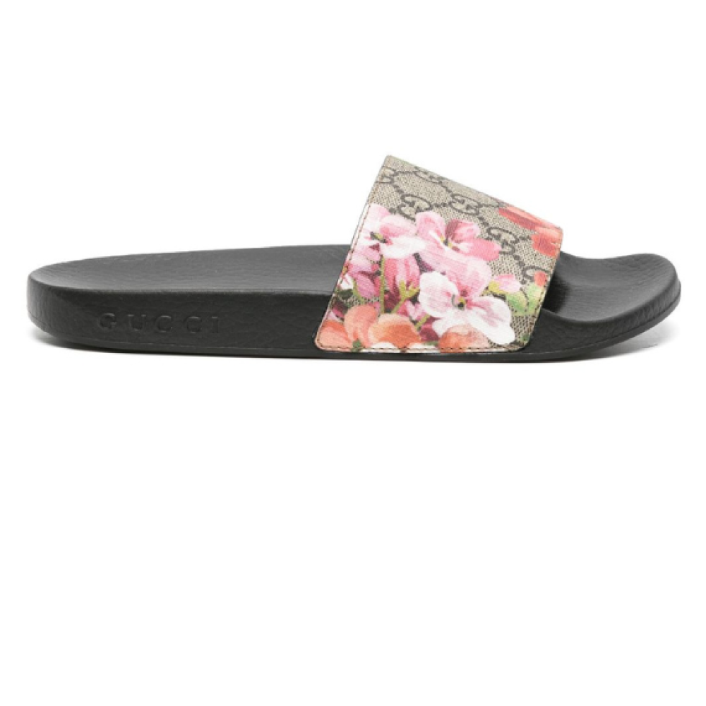 Gucci GG Blooms Supreme-canvas slides