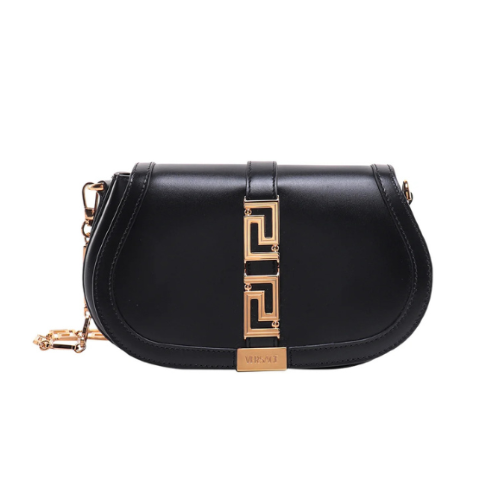Versace Greca Fold-Over Crossbody Bag